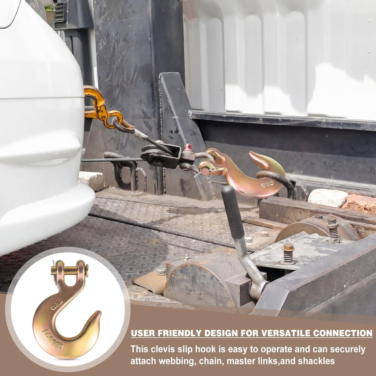 Heavy Duty Grade 70 Steel Clevis Slip Hook Z627