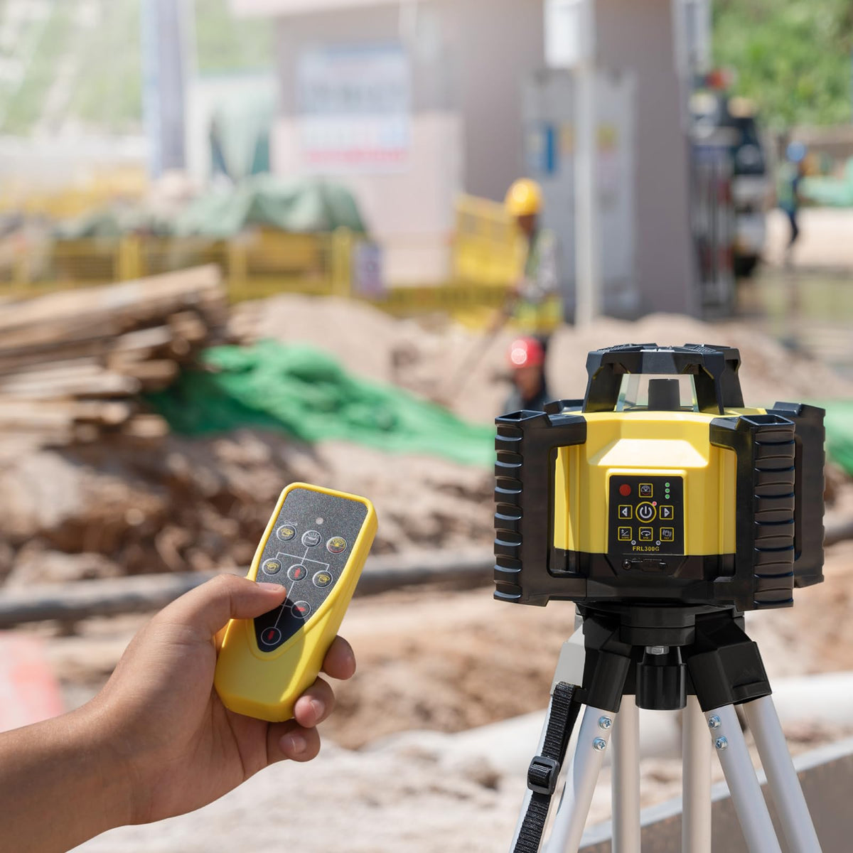 Green Self-Leveling Rotary Laser Level Kit with Tripod O4935
