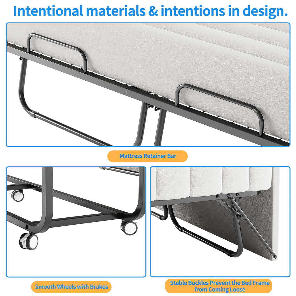Queen Size Folding Bed with Memory Mattress V5941