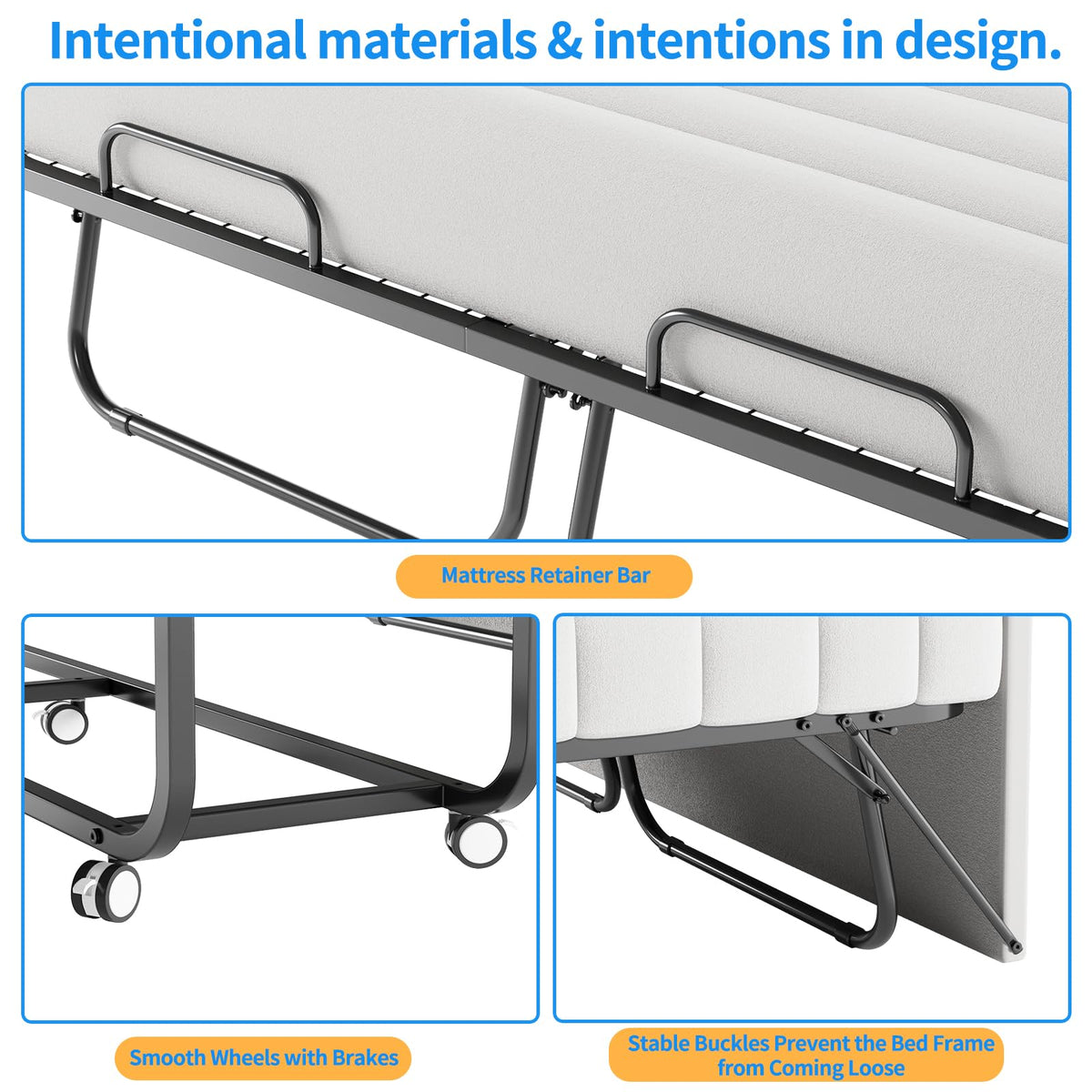 Queen Size Folding Bed with Memory Mattress V5941