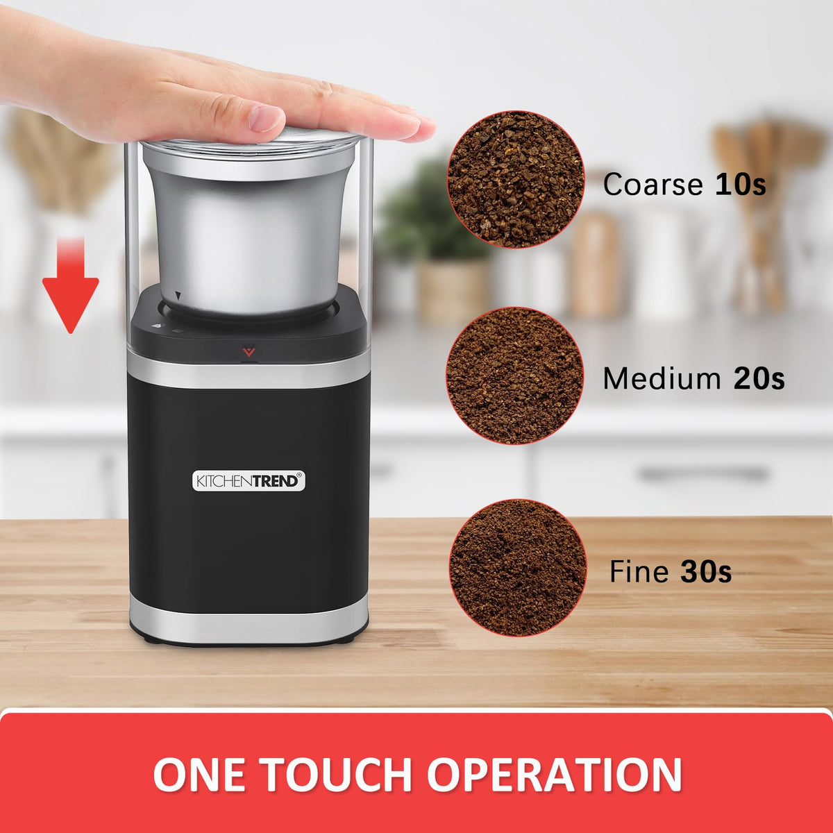Electric Coffee Bean Grinder with Removable Stainless Steel Bowl I988