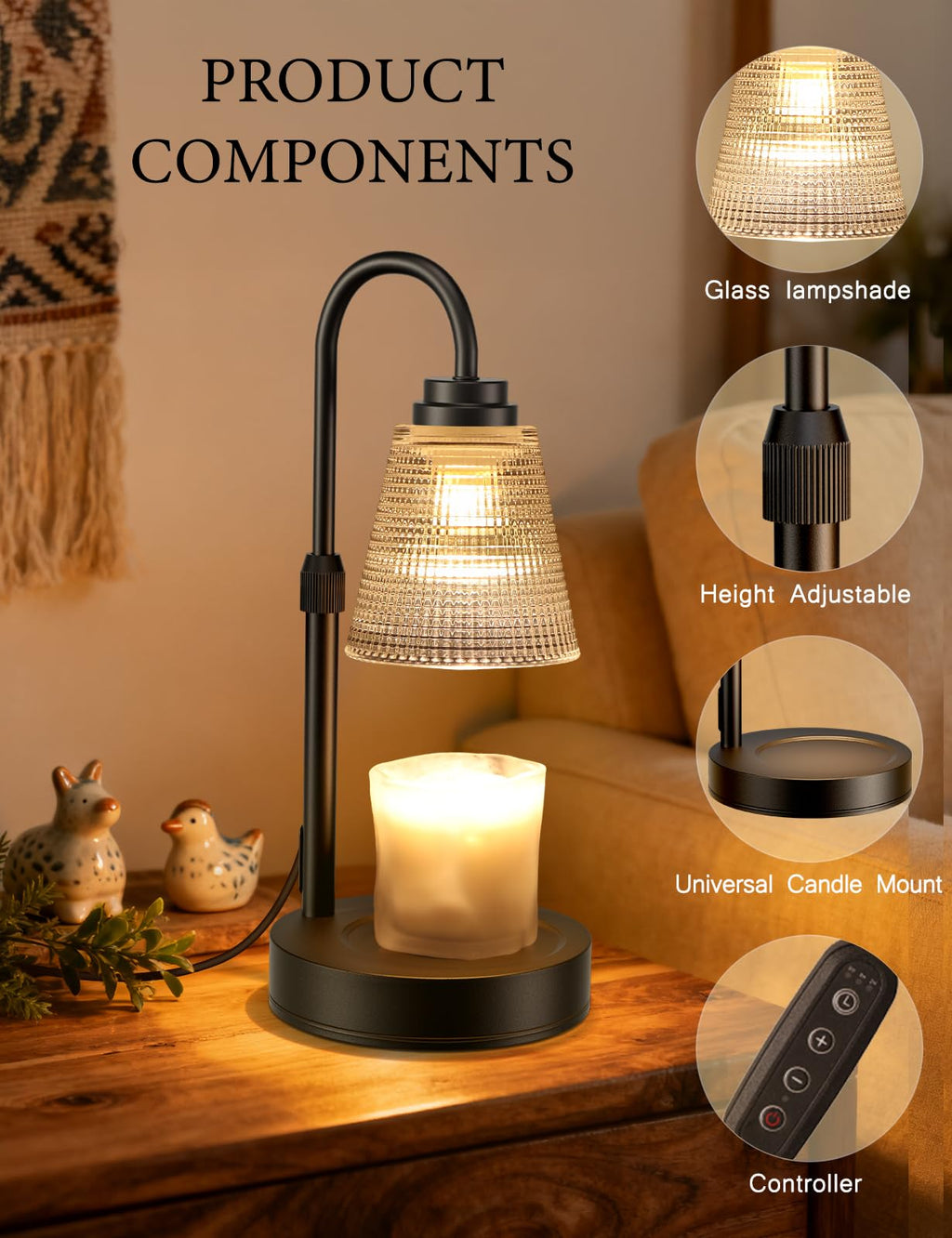 Dimmable Candle Warmer Lamp with Timer X1571
