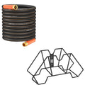 Garden Hose 100ft and Wall-Mount Garden Hose Holder M2898