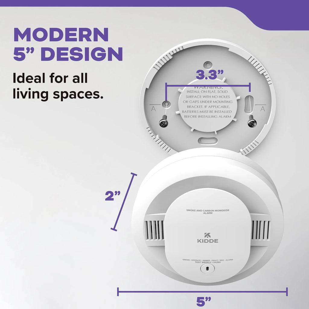 Smoke & Carbon Monoxide Alarm, Battery Powered Combo Detector G699858