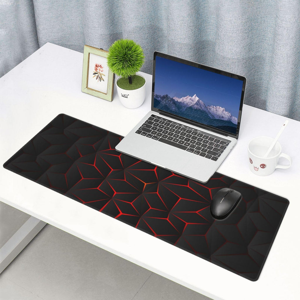 Black Red Large Gaming Mouse Pad 31.5 x 12 inch U447