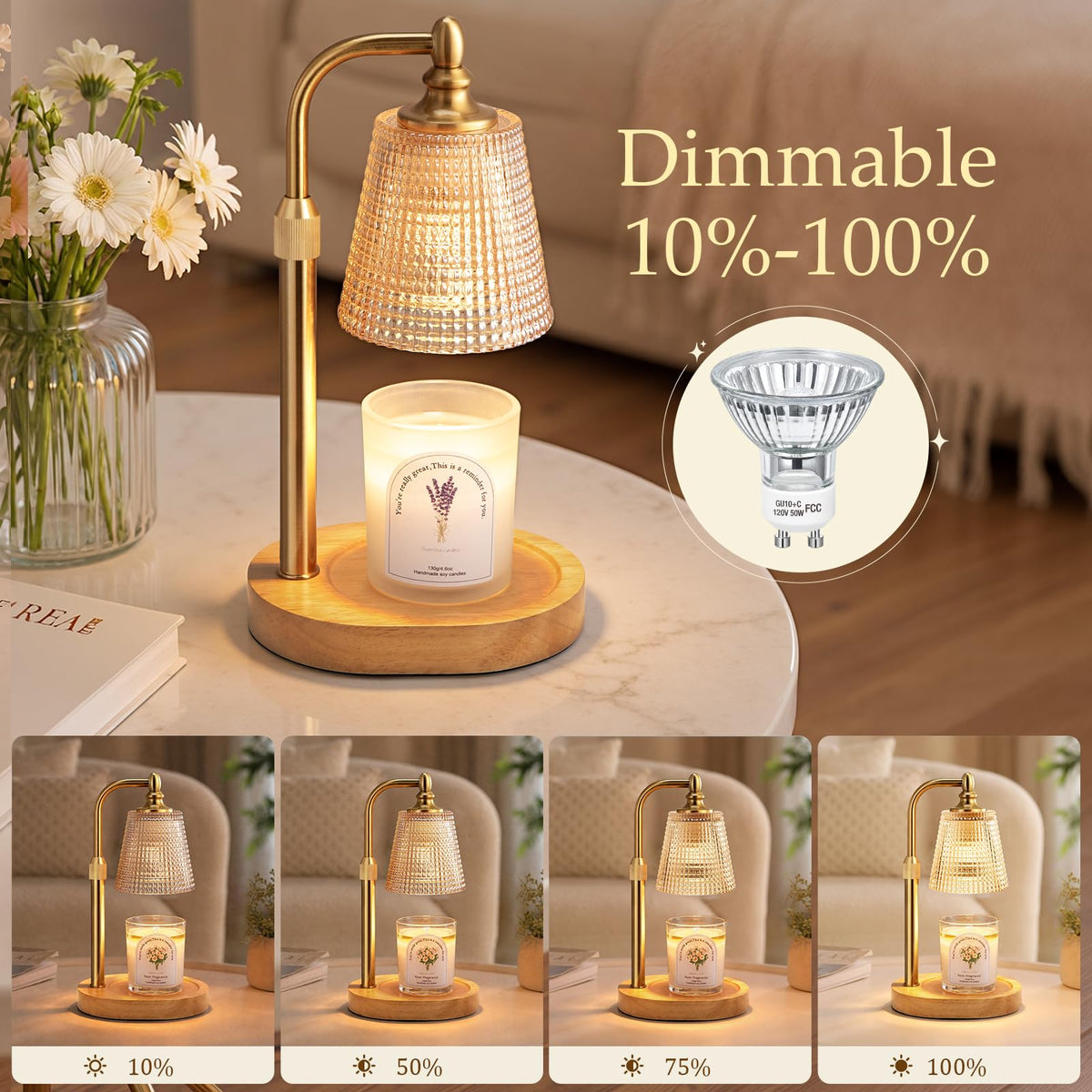 Candle Warmer Lamp with Timer Dimmer O820812