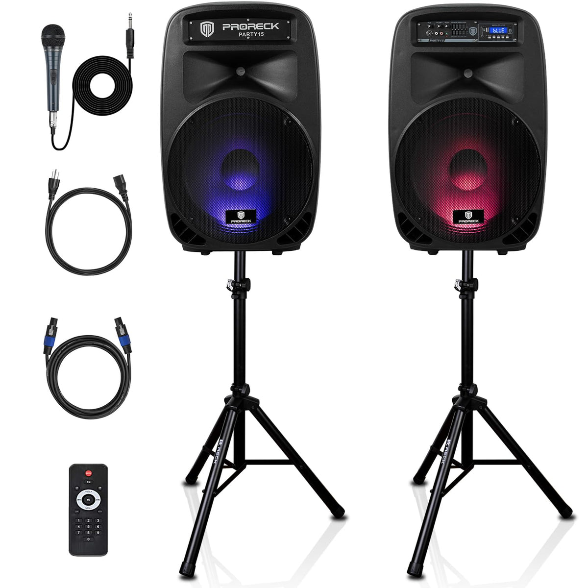 15-Inch 2-Way Powered PA Speaker System Combo Set I5215