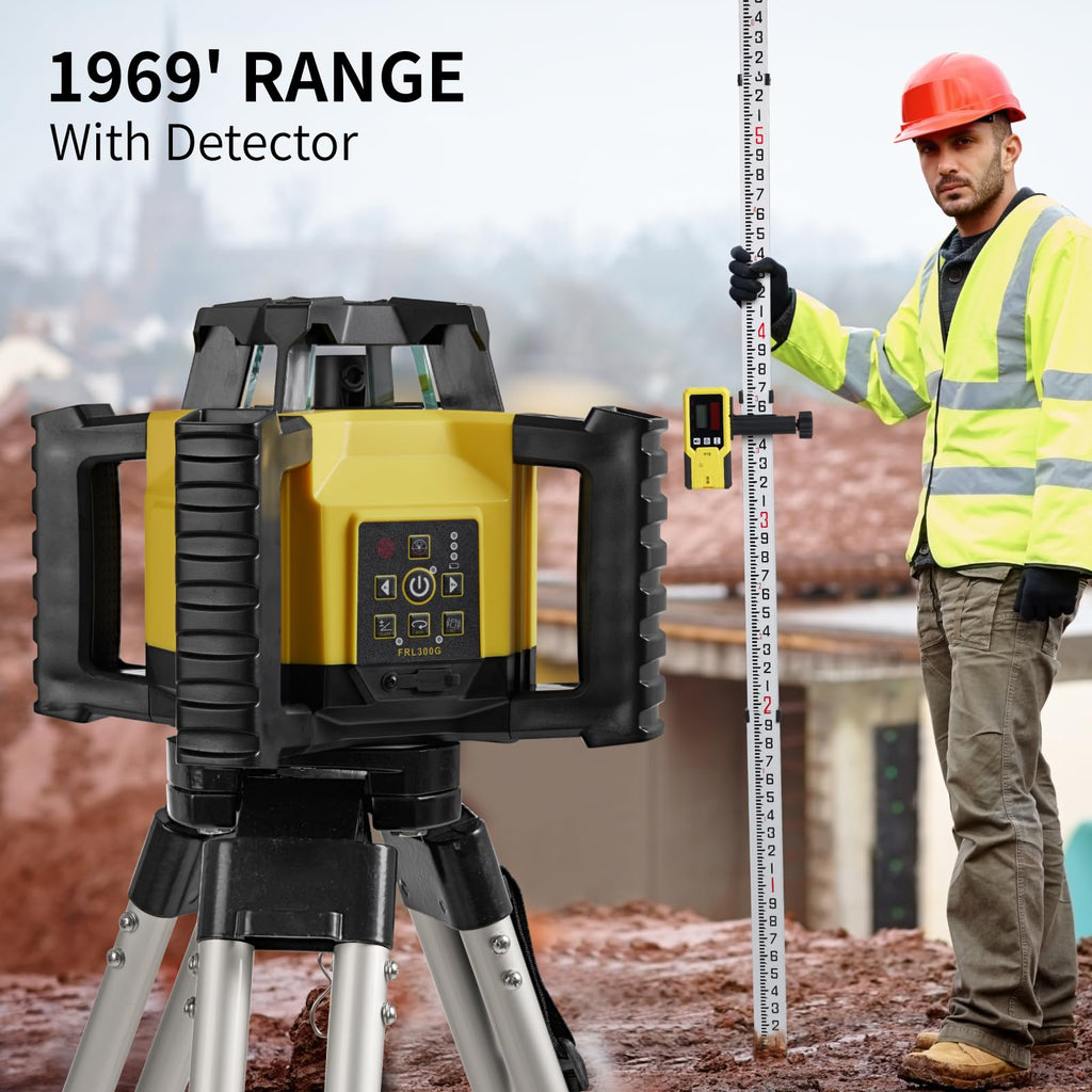 Green Self-Leveling Rotary Laser Level Kit with Tripod O4935