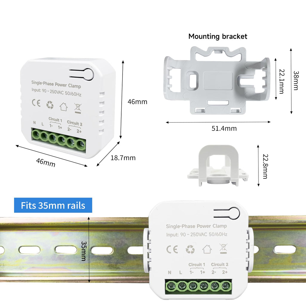 Single Phase Clamp Electricity Meter with Current Transformer, WiFi R74994
