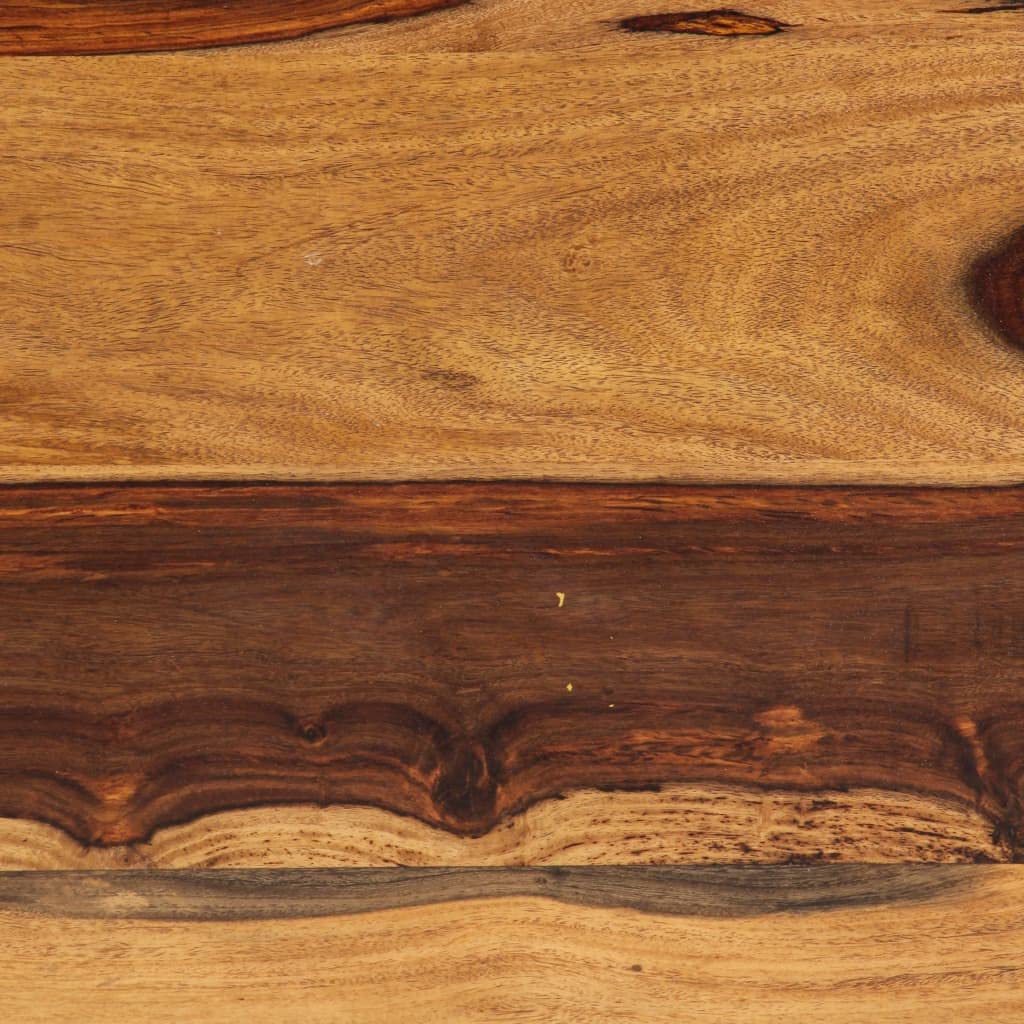 Brown Rectangular Sheesham Wood Coffee Table with Steel Legs I3249