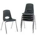 18" Black Stack Chair 5-Pack U840
