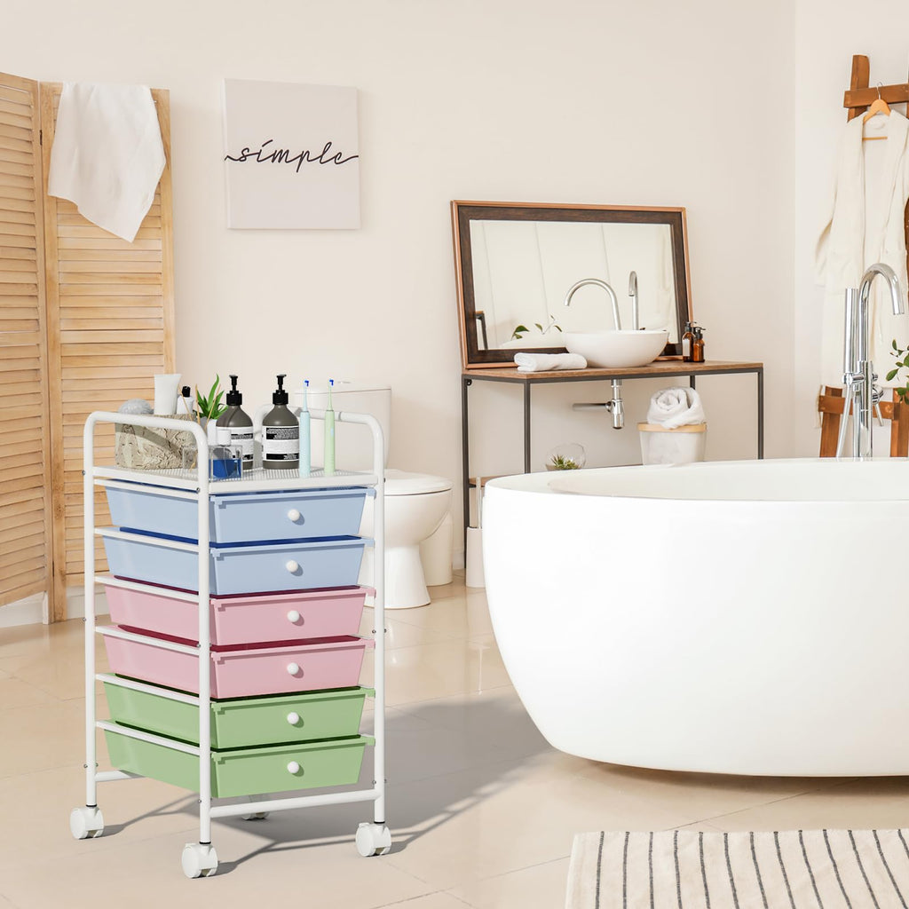 6-Tier Rolling Utility Cart with 6 Drawers H492614
