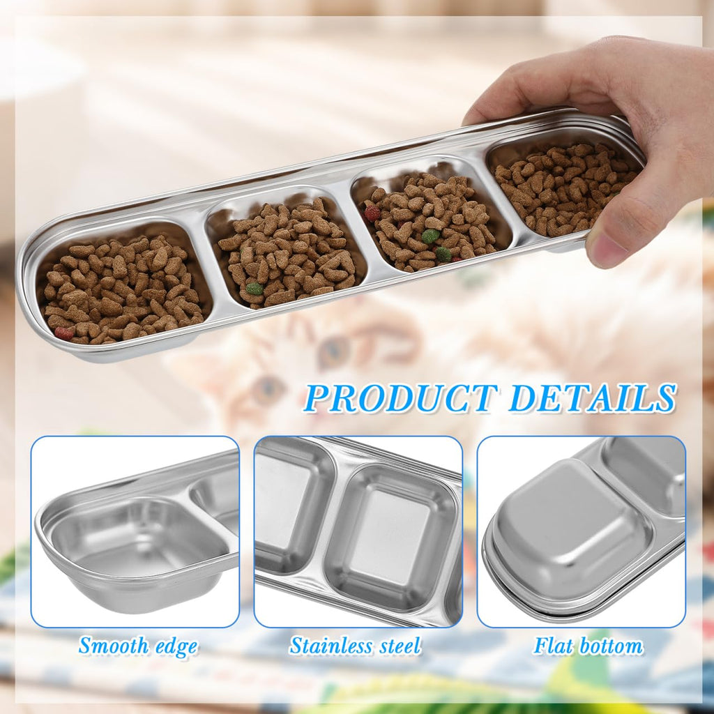 Stainless Multi-Grid Divided Feeding Tray 2 Pack T659237