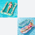 Inflatable Tanning Pool Lounger Float with Pillow & Cup Holder, 2 Pack O61479