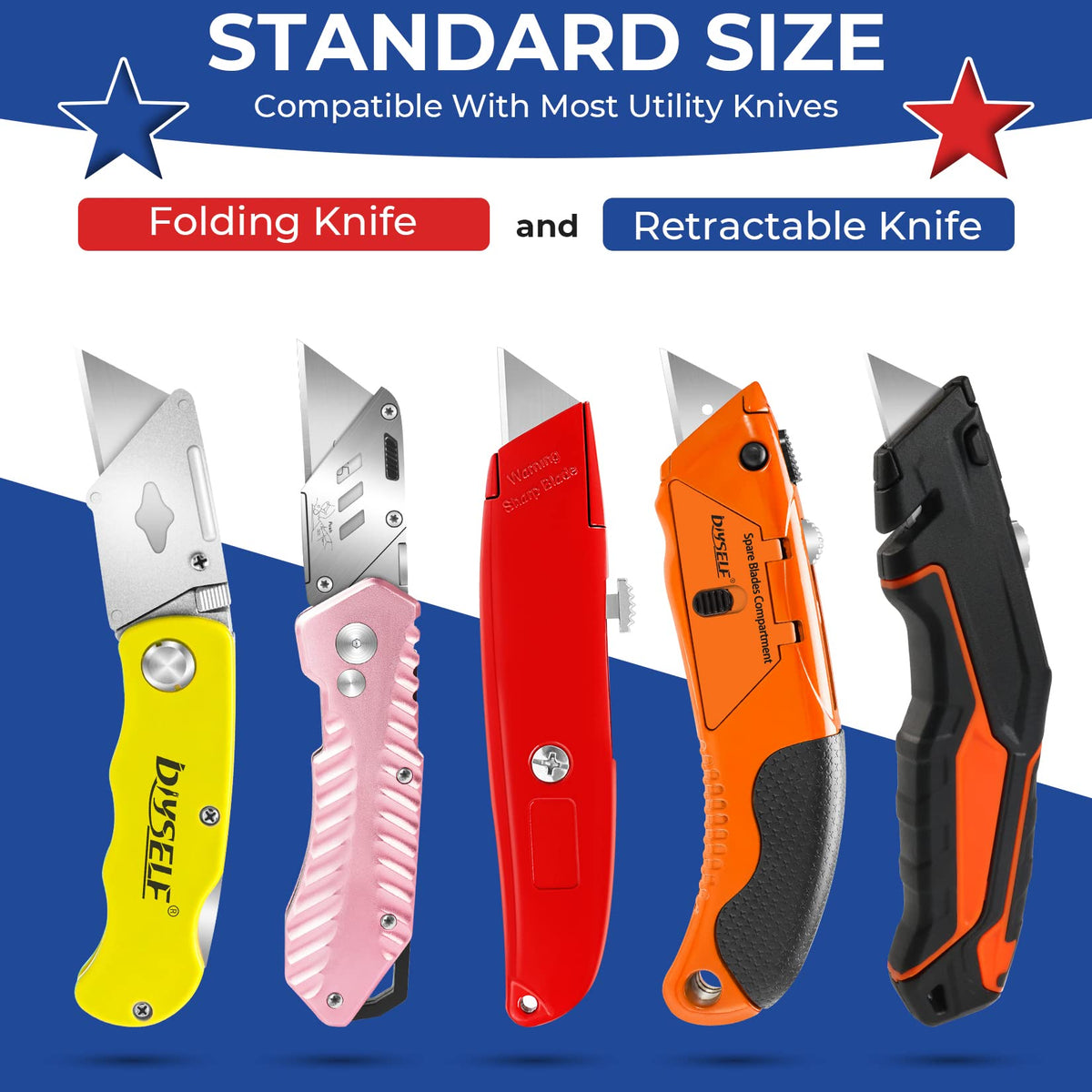 Utility Knife Blades 100 Pack with Dispenser N7427