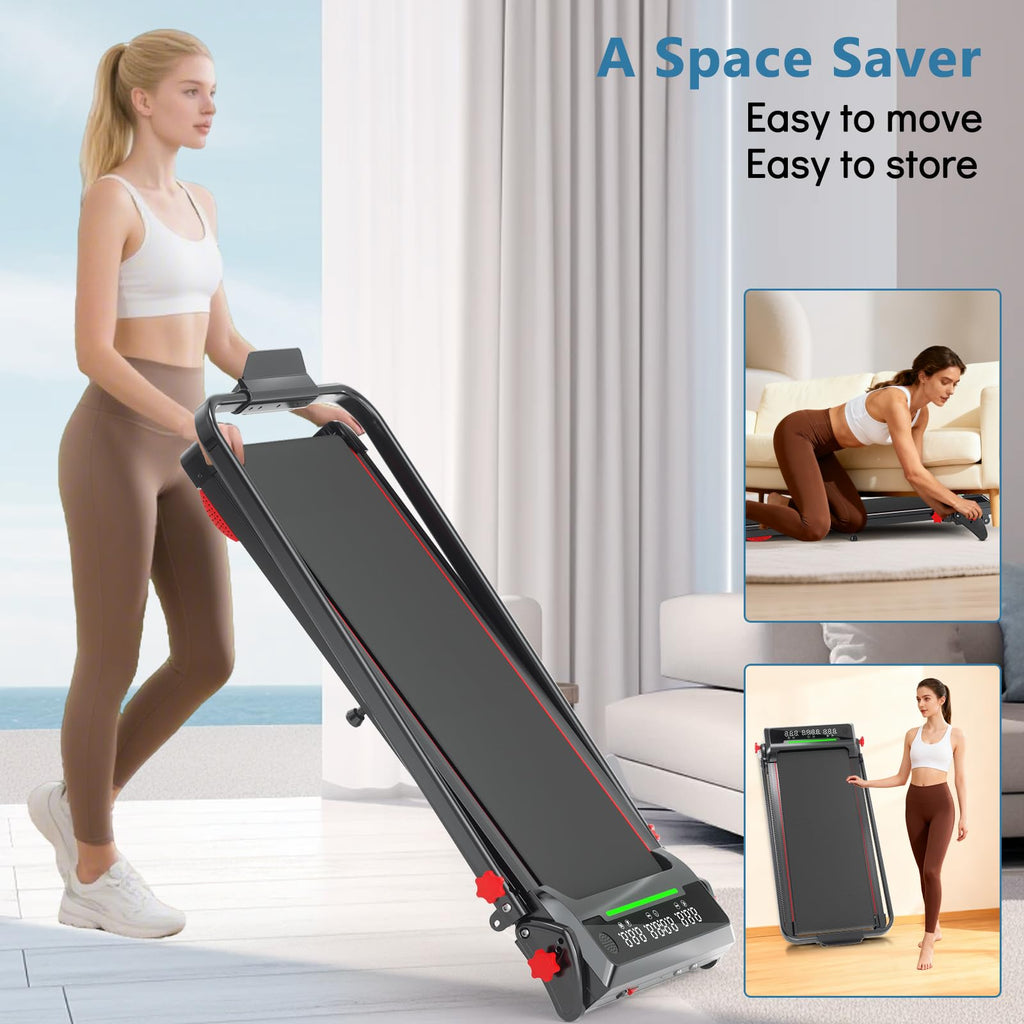 Foldable Treadmill with Incline and Handle Bar J77660