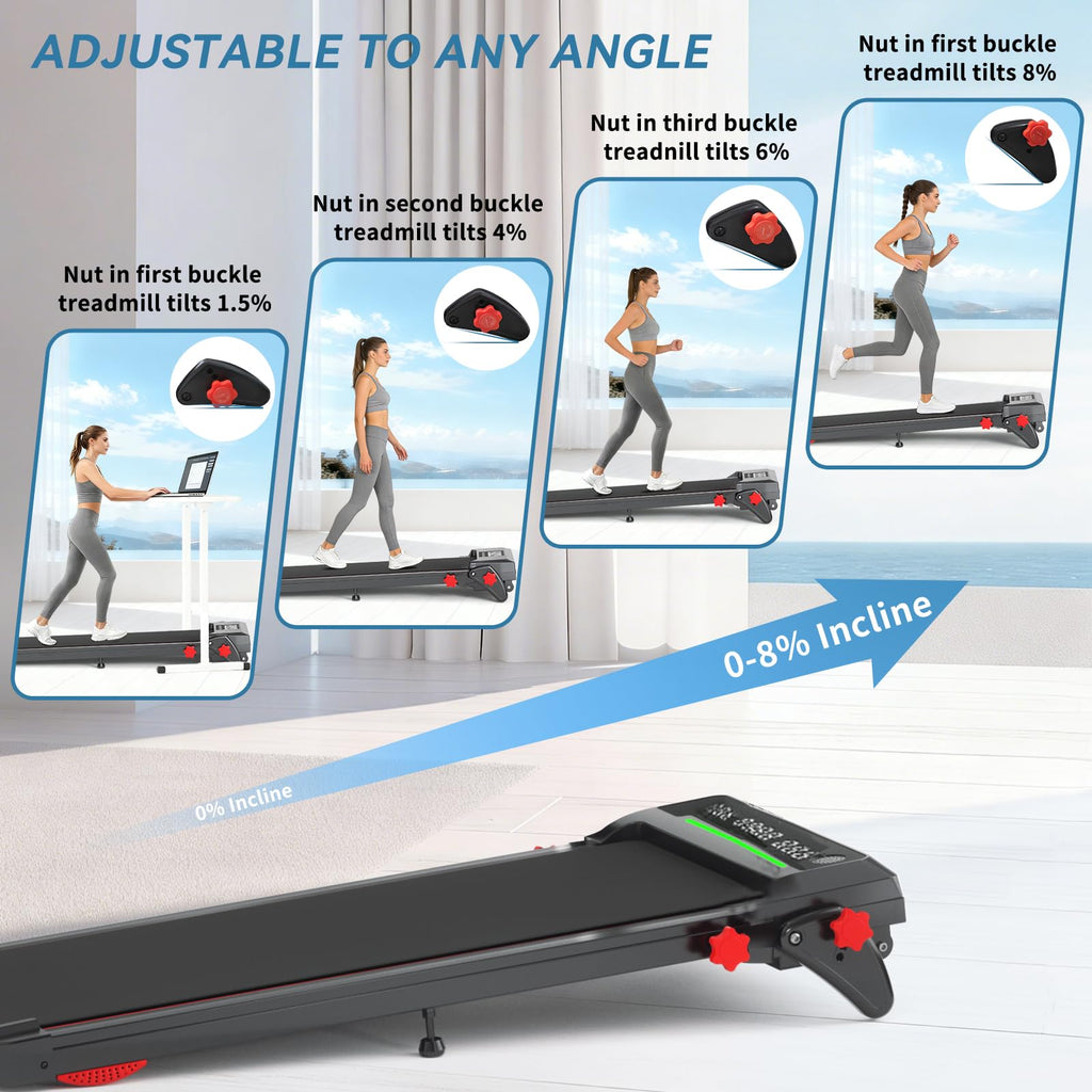 Foldable Treadmill with Incline and Handle Bar J77660