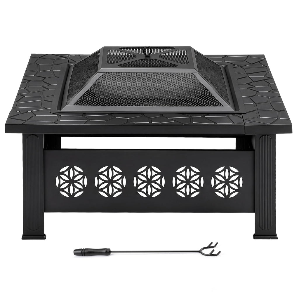 32 Inch Metal Outdoor Fire Pit F853565