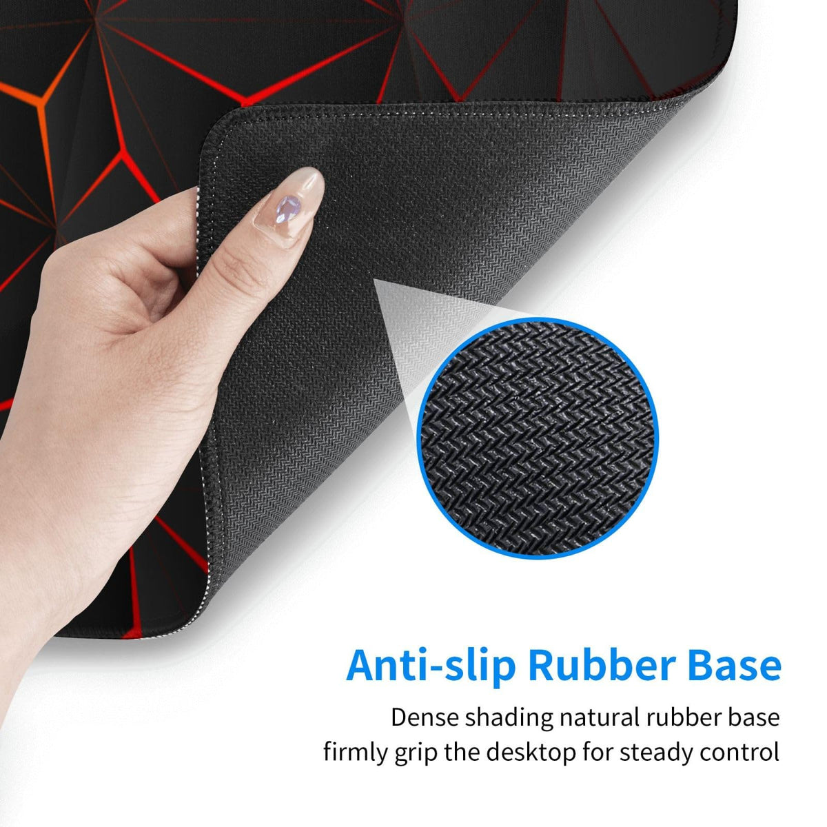 Black Red Large Gaming Mouse Pad 31.5 x 12 inch U447