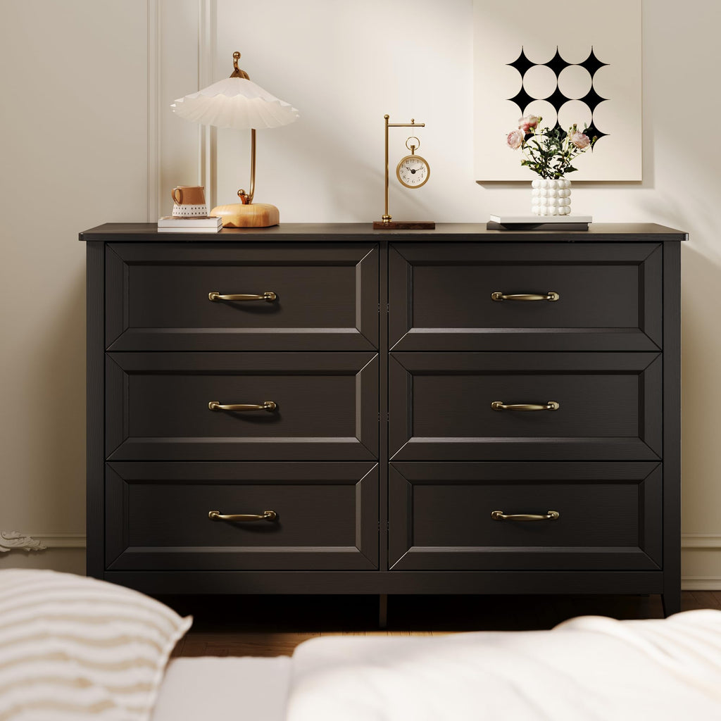 Black 6 Drawer Dresser L93313