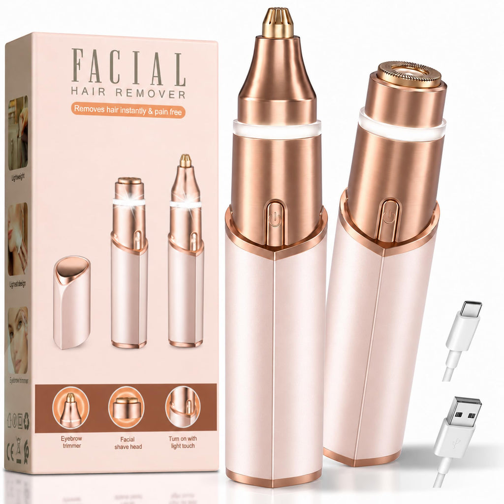 2 in 1 Electric Face Shaver with LED Light C276
