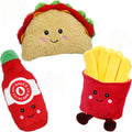 3-Pack Squeaky Plush Dog Chew Toys Set W514