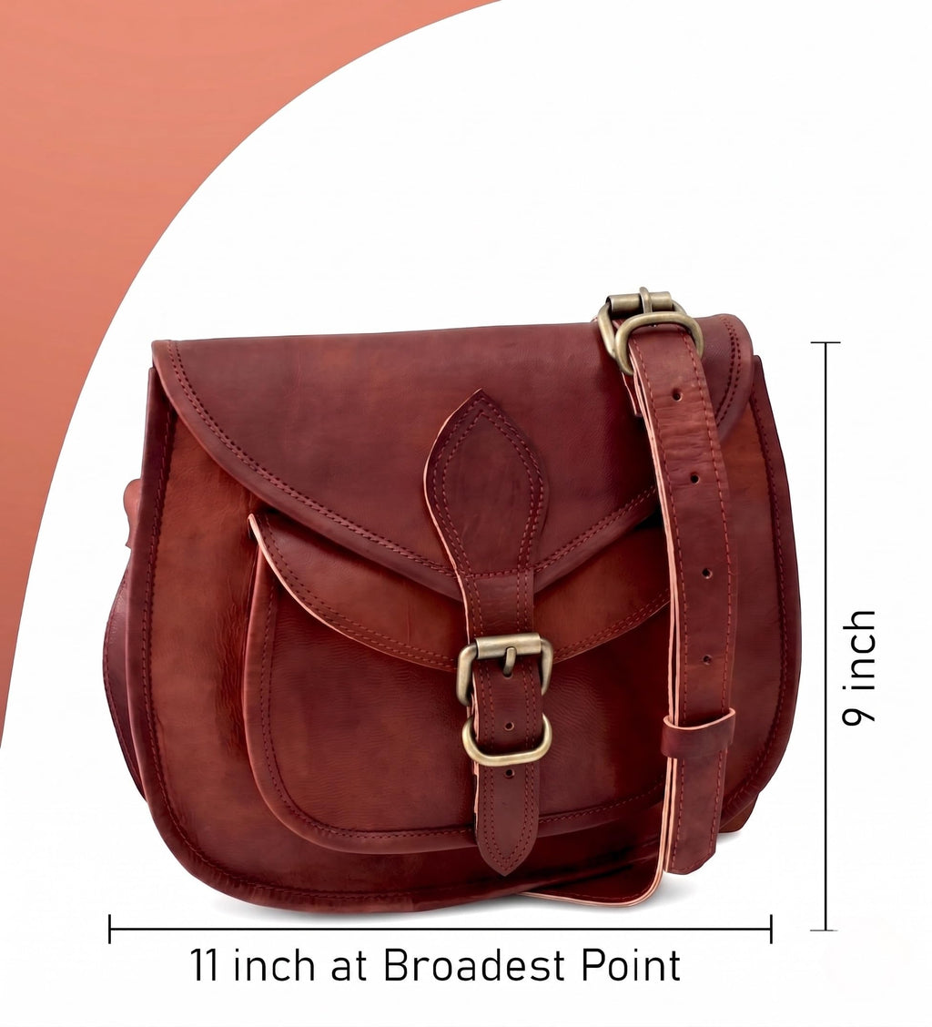 Genuine Leather Crossbody Satchel Bag W167126