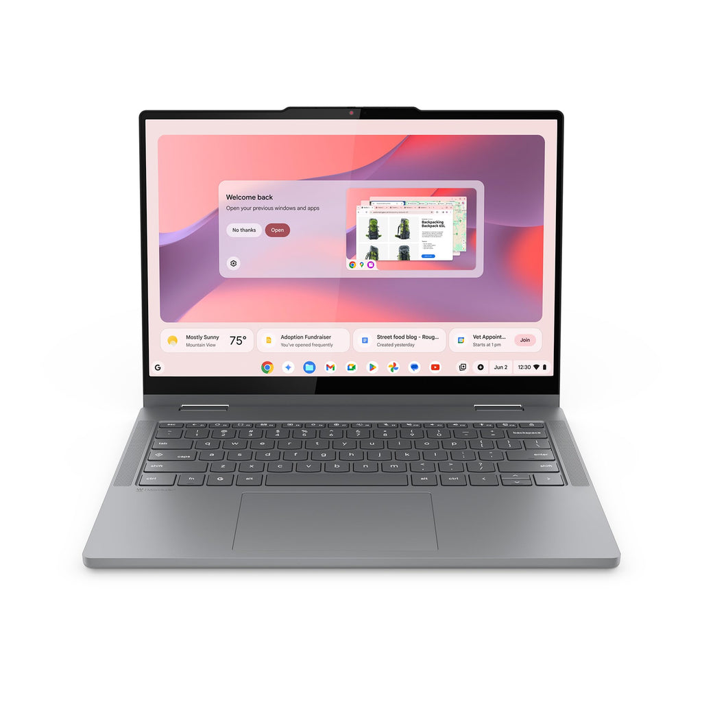 2-in-1 Lightweight Laptop 14" WUXGA IPS Touchscreen 4GB RAM 128GB UFS Luna Grey R3423