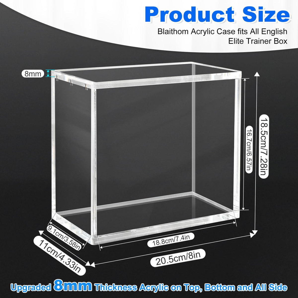8mm Acrylic Display Case with Magnets O9828
