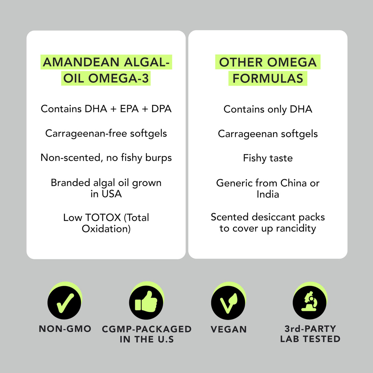 Vegan Omega-3 Algal Oil DHA EPA Softgels, 120ct V808145