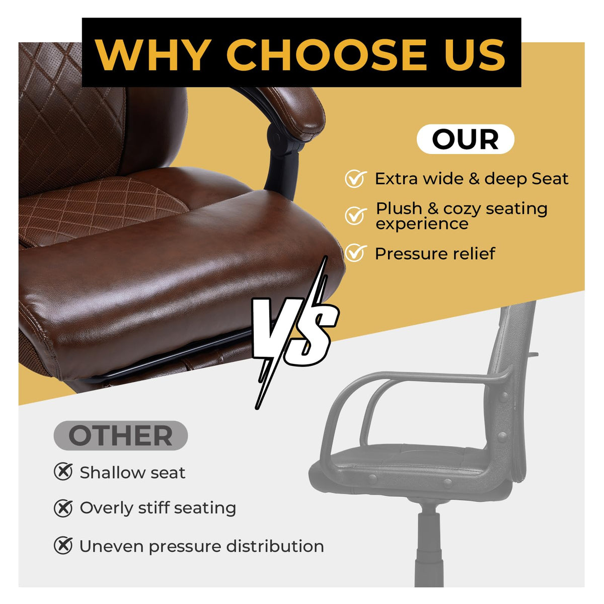 Brown Heated Massage Reclining Leather Office Chair with Foot Rest Z535