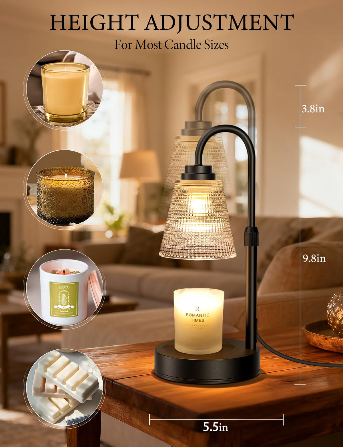 Dimmable Candle Warmer Lamp with Timer X1571