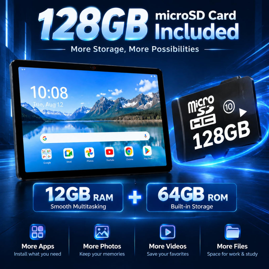 Android 15 Tablet 10.1 in 12GB RAM 64GB ROM Z8370