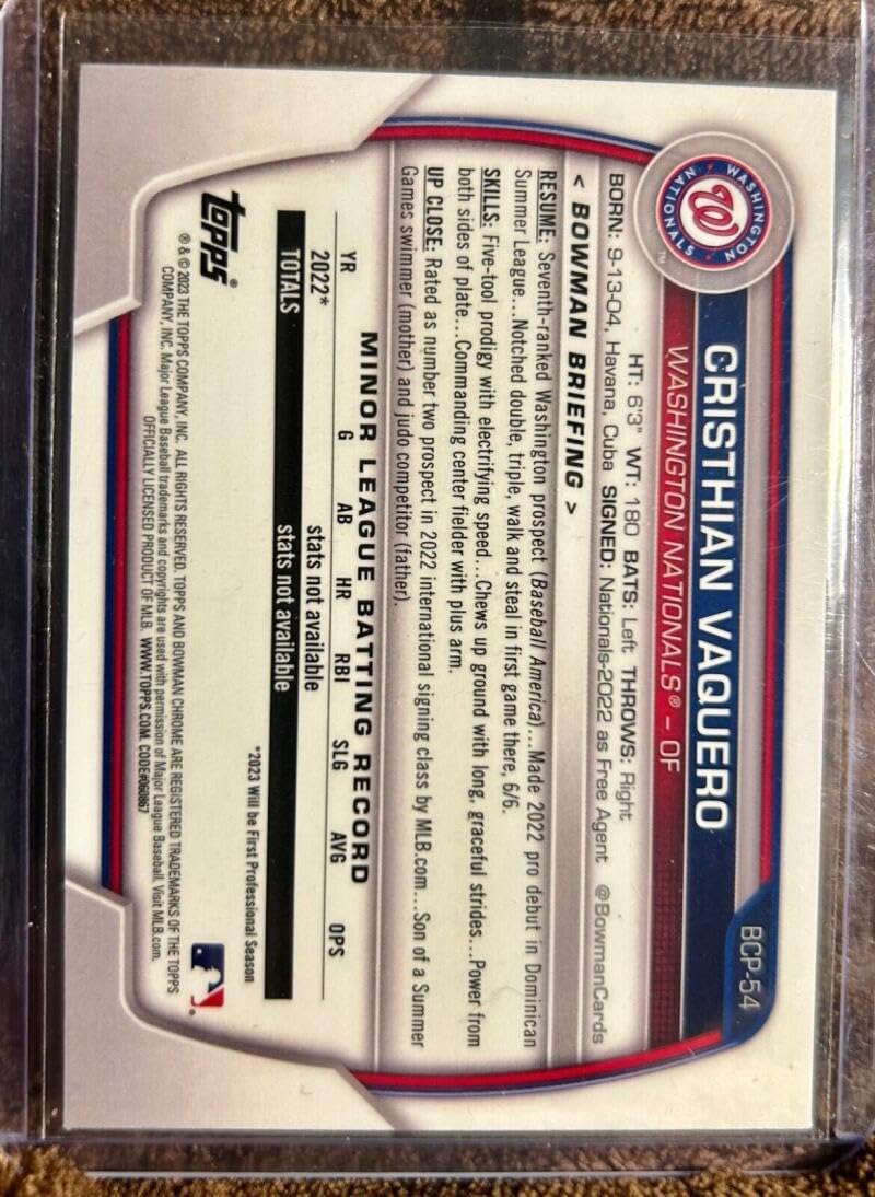 2023 Bowman Chrome Mega Box Prospects Mojo Refractor Baseball C8627