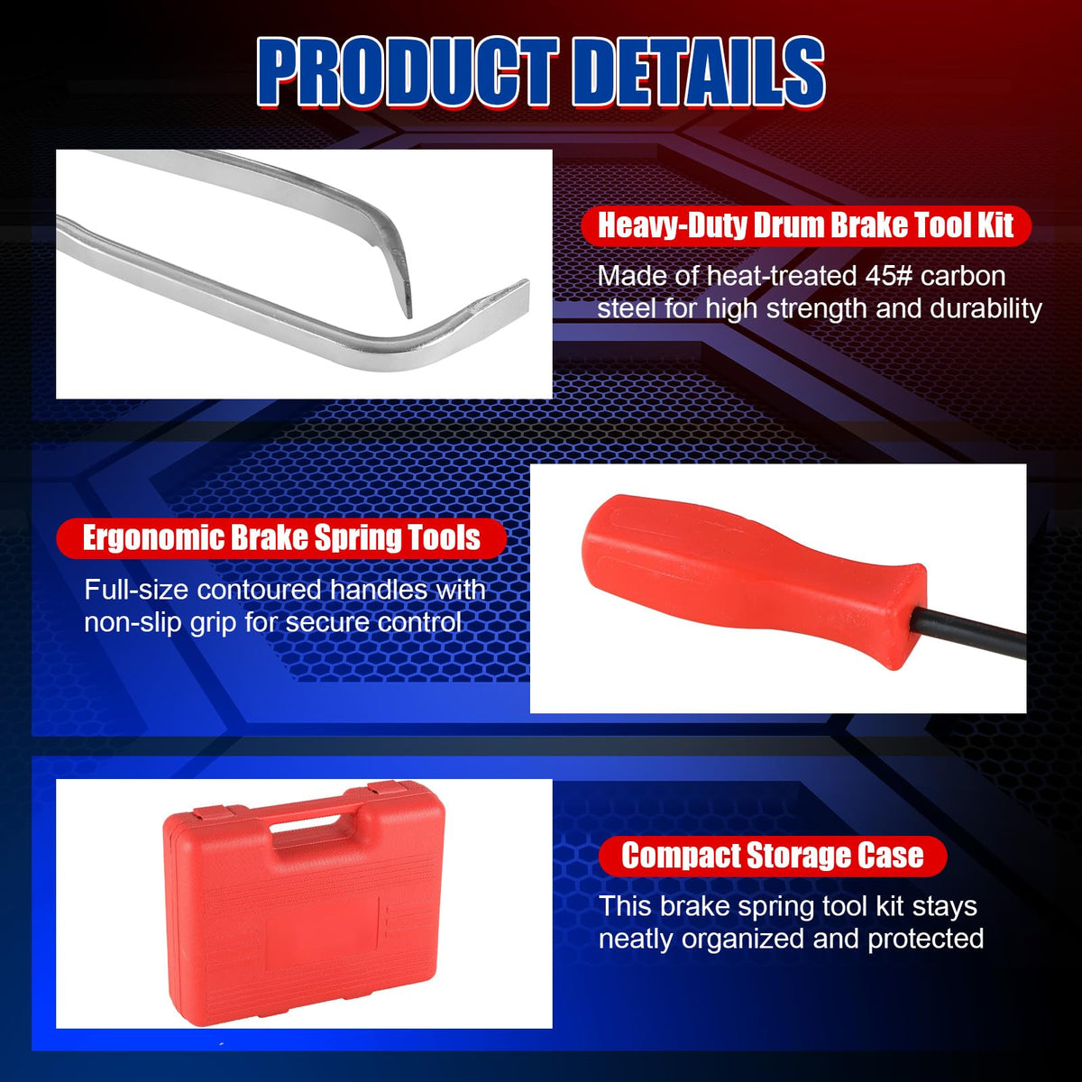 8PCS Drum Brake Tool Kit M781611