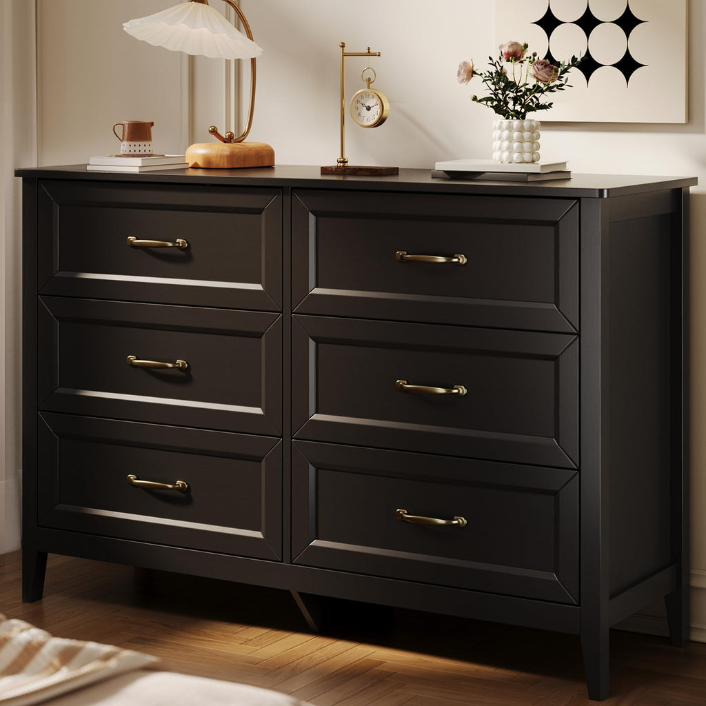 Black 6 Drawer Dresser L93313