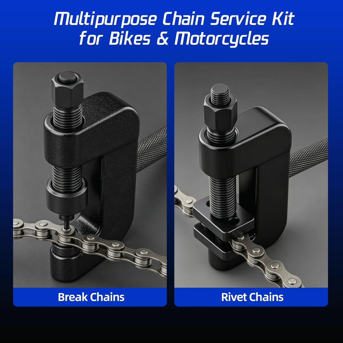 13PCS Motorcycle Chain Breaker Kit with Storage Case F7782