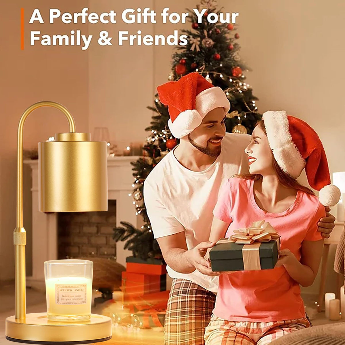 Height Adjustable Electric Candle Warmer Lamp with Timer & Dimmer J940036