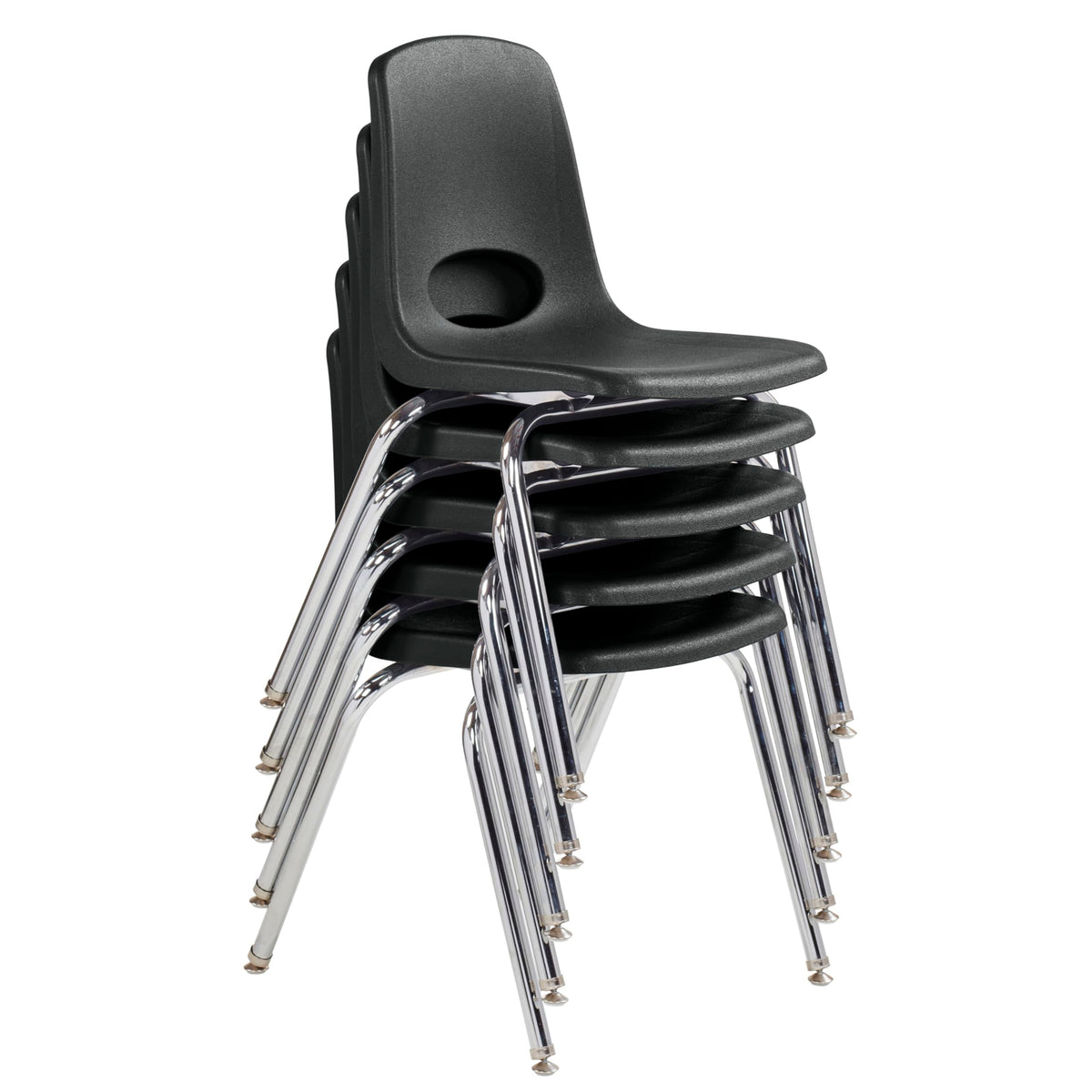 18" Black Stack Chair 5-Pack U840