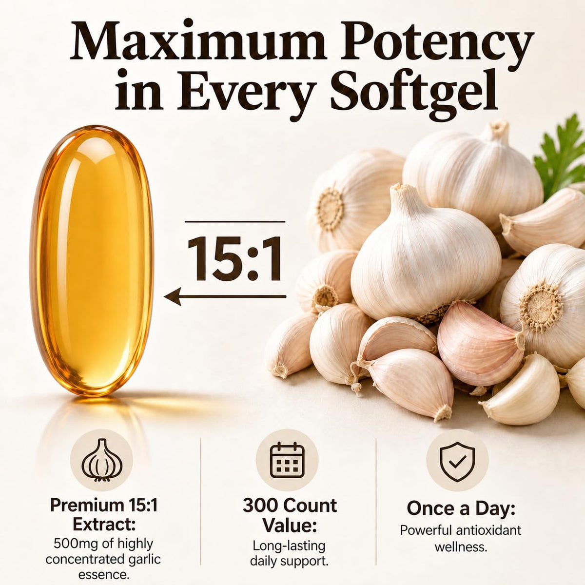 Odorless Aged Garlic Extract 300 Softgels P514598