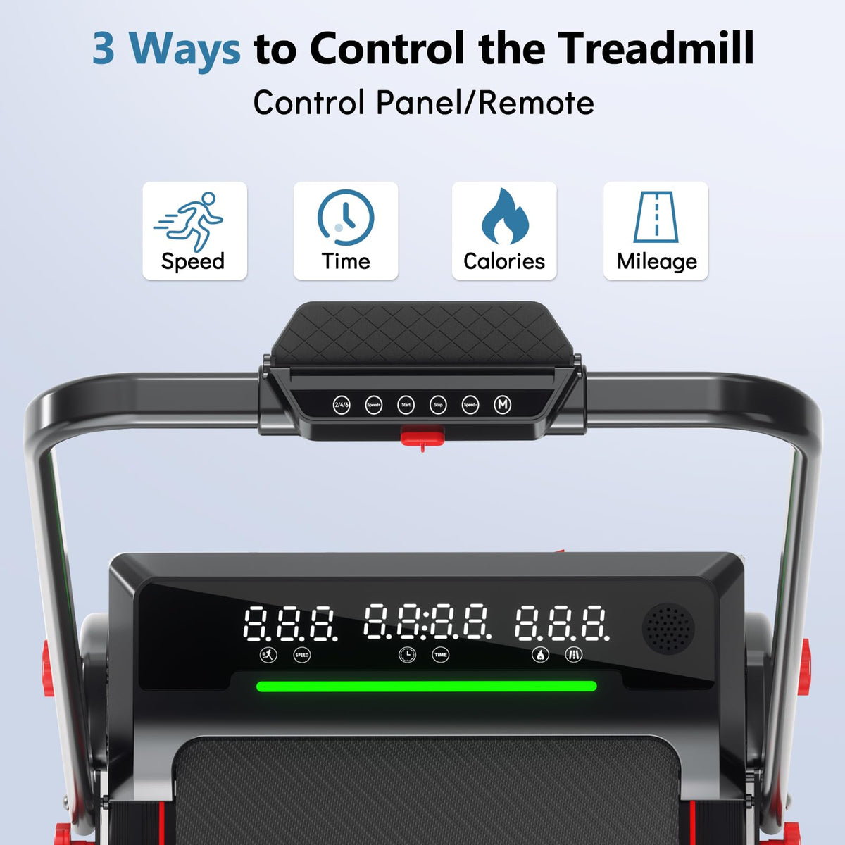 Foldable Treadmill with Incline and Handle Bar J77660