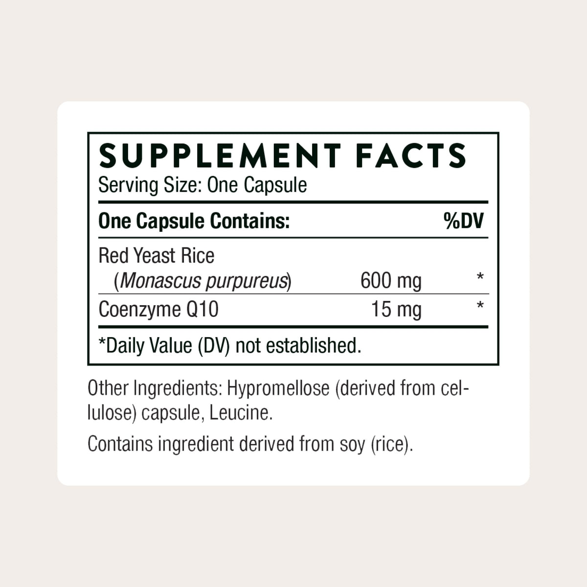 Red Yeast Rice + CoQ10 120 Capsules T550139