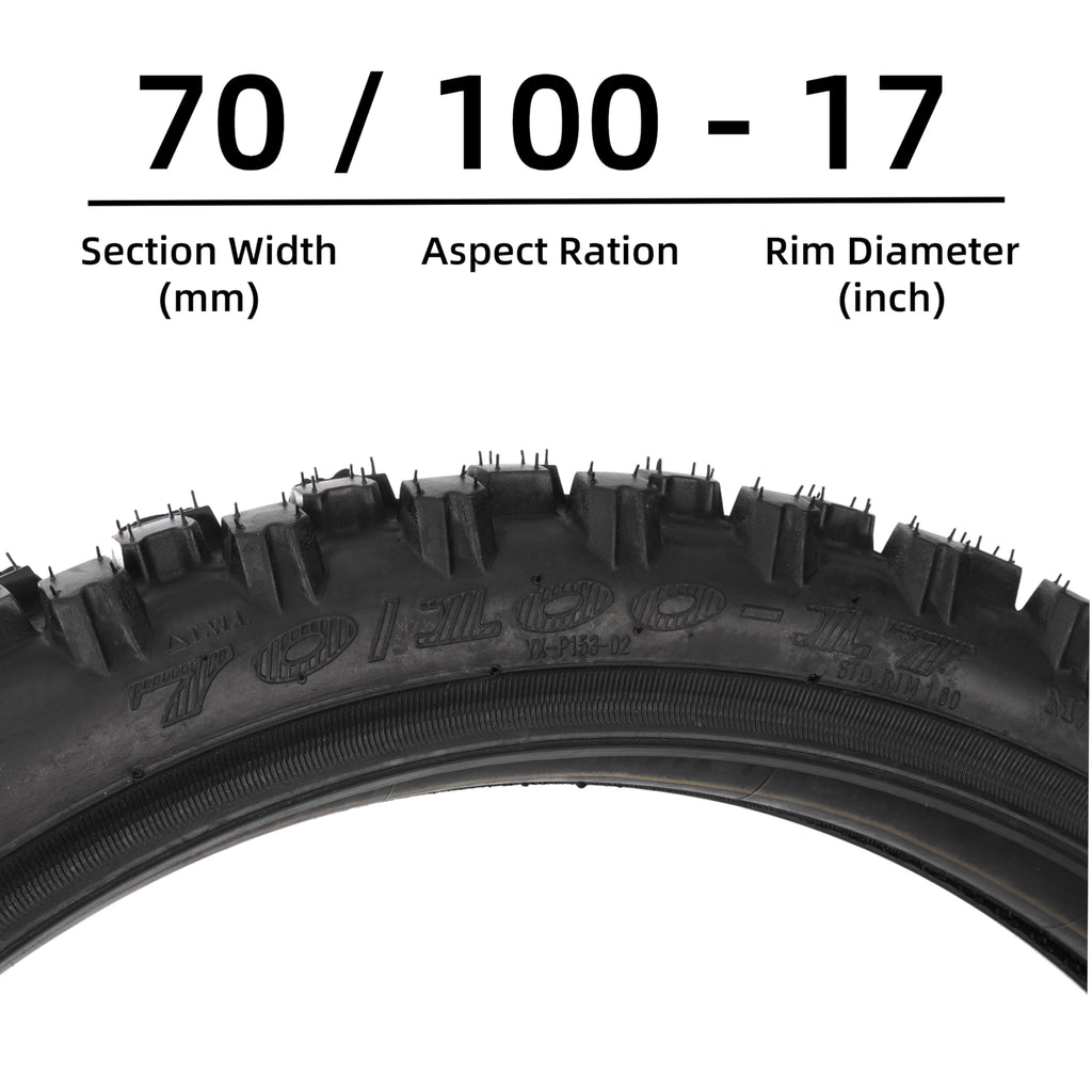 70/100-17 2.50/2.75-17 Off Road Motorcycle Tire and Inner Tube Set L929156