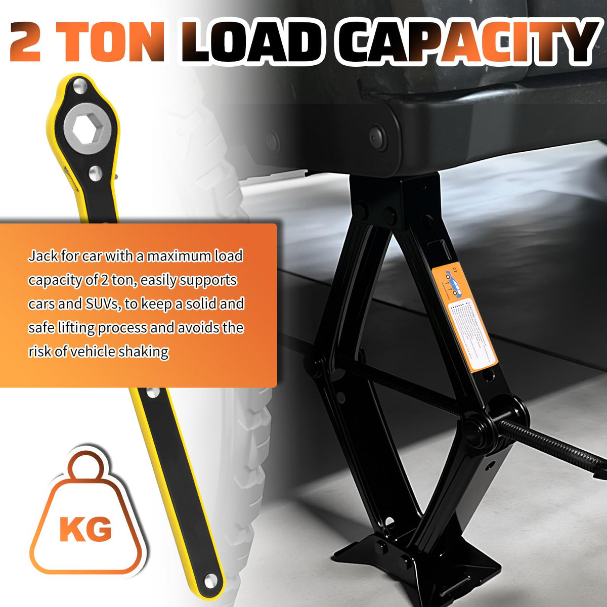2 Ton Heavy Duty Scissor Jack Set L46934