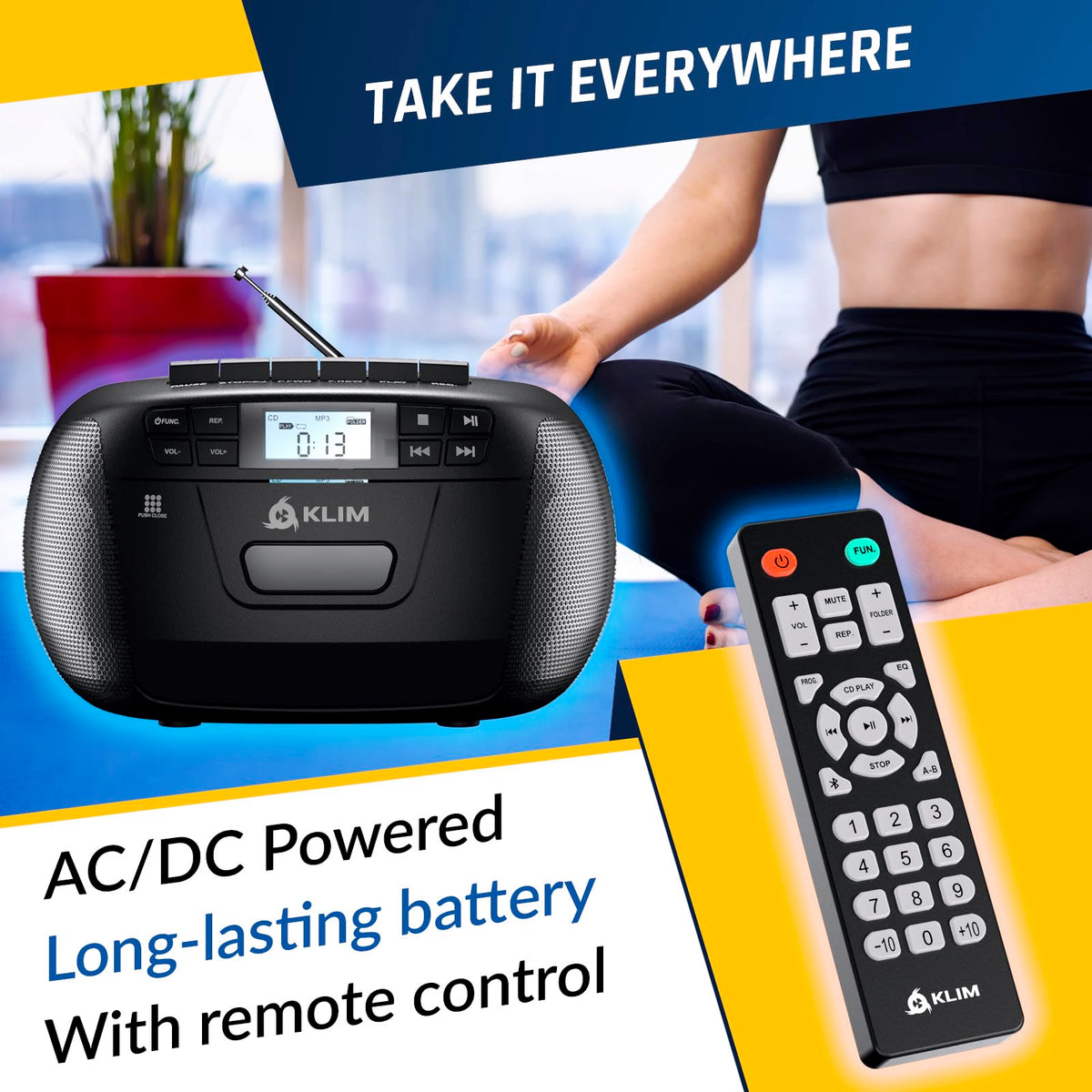 CD Cassette Player with Bluetooth AM FM Radio USB Drive K269470