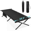 Folding Camping Cot with Carry Bag, 300 lb, Black Y9796
