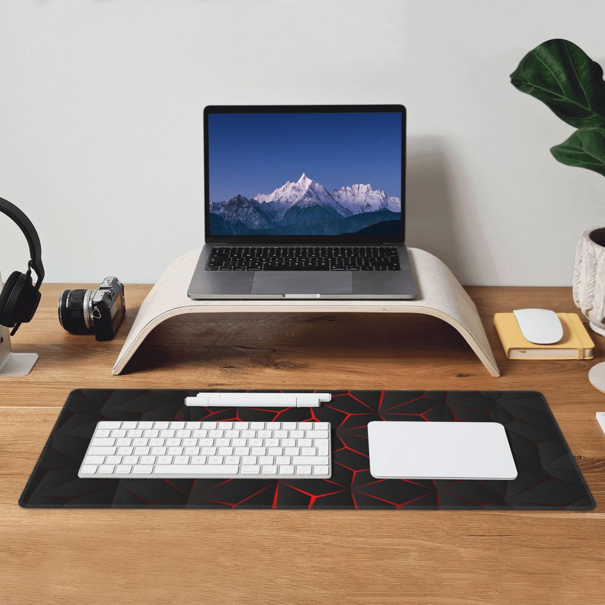 Black Red Large Gaming Mouse Pad 31.5 x 12 inch U447