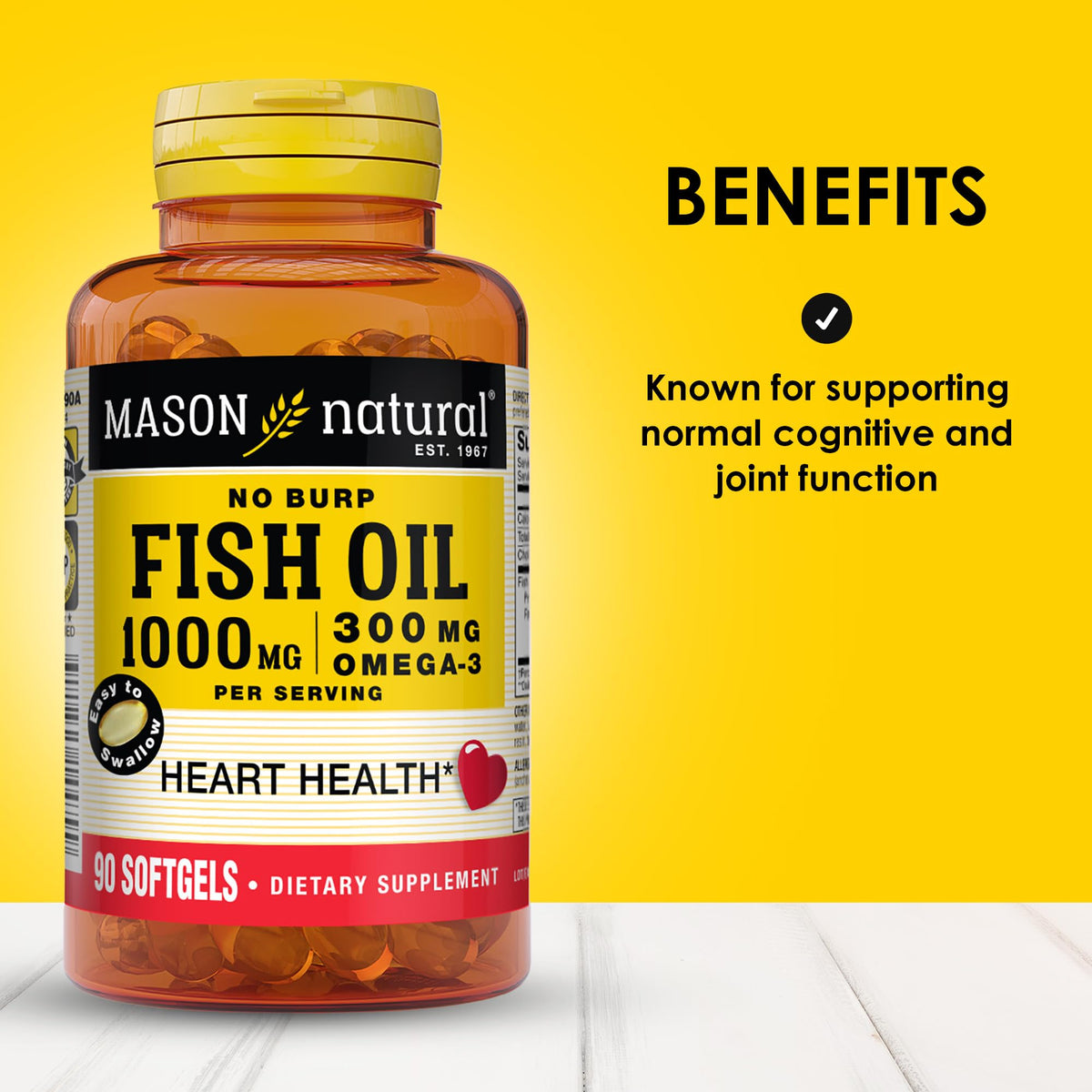 Omega 3 Fish Oil 1000mg 90 Softgels U3993