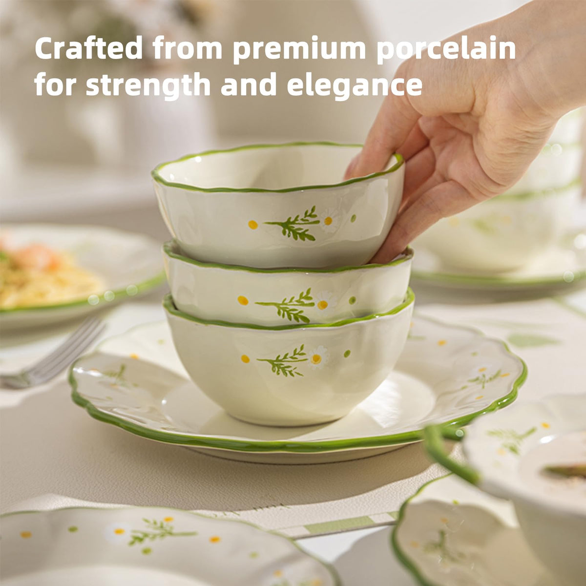 12-Piece Hand-painted Ceramic Dinnerware Set H76344
