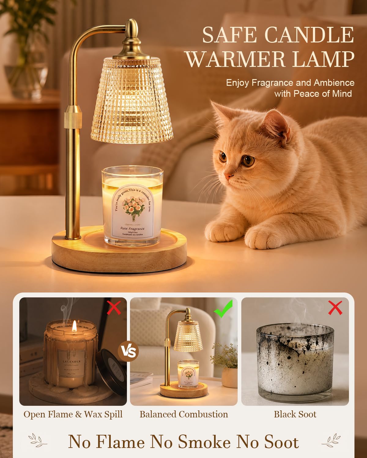 Candle Warmer Lamp with Timer Dimmer O820812